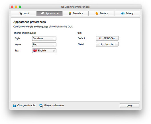 nomachine client preferences nomachine client preferences